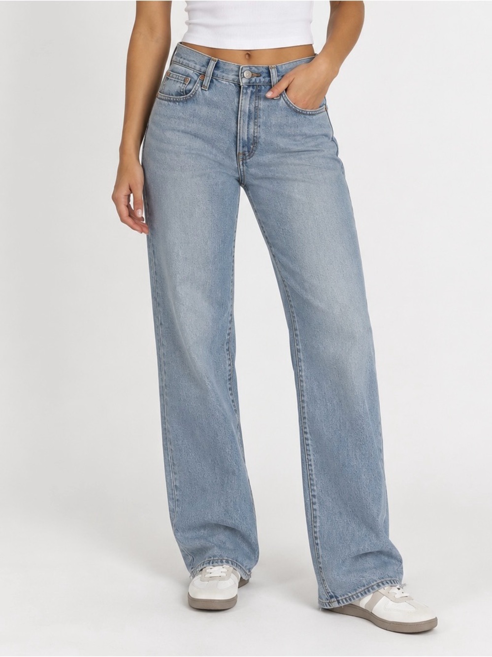 GAP Light Blue Wide-Leg High-Rise Jeans